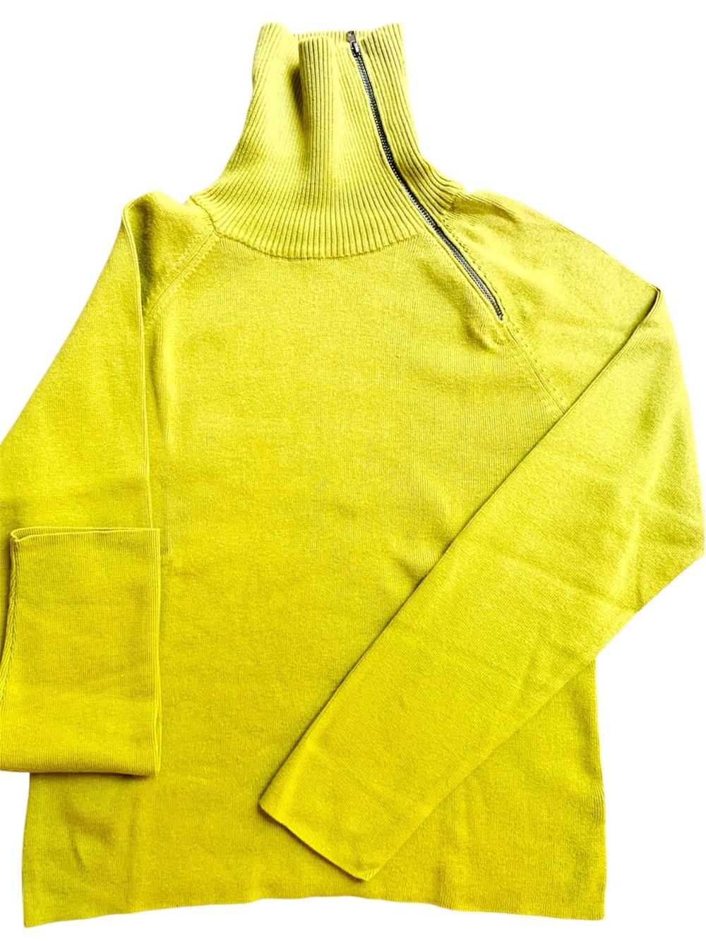 Liz Claiborne Top, Green, Zipper detail, Large